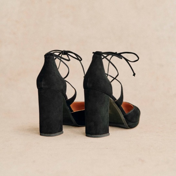 Sezane Alessia Black Platform Mary Jane Heels - Picture 4 of 16